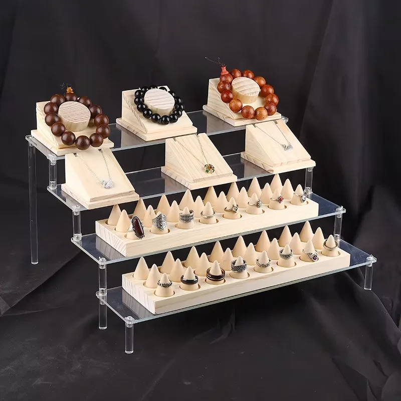 1-5-stufiger Acryl-Präsentationsständer, transparenter Display-Ständer für Cupcakes, Parfüm, Puppen, Deko-Organizer, Amiibo, Funko POP Figuren – Detail 7
