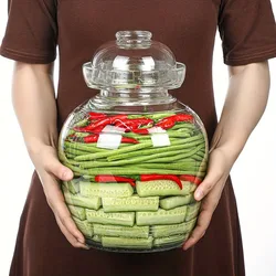 Traditional Fermenting Kit Crock with Water Seal Airlock Lid, Pickle Jar for Pickles Kimchi, Sauerkraut, Wine Brewing Kombucha