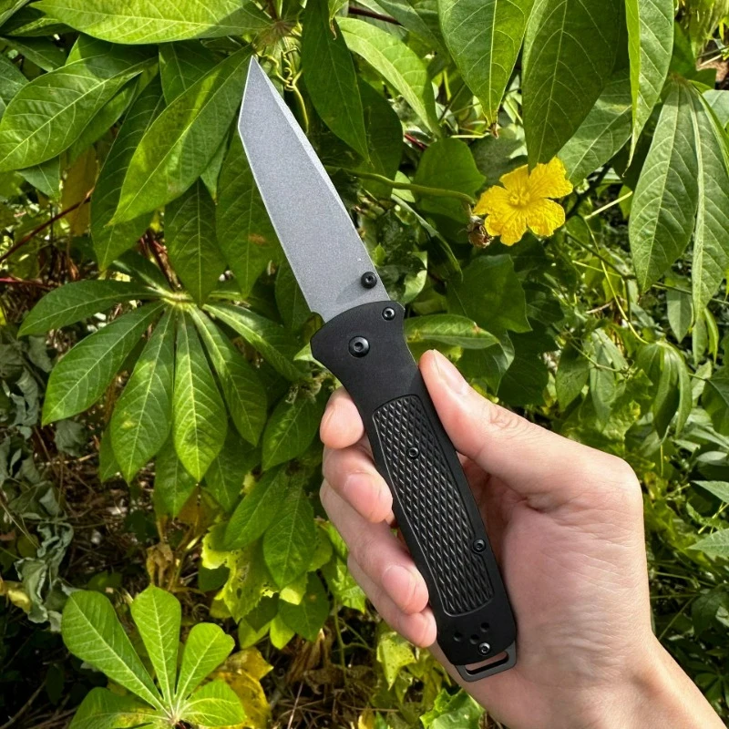 

BM 537 titanium alloy handle unique style multi-purpose outdoor hiking camping hunting survival EDC folding knife men's gift