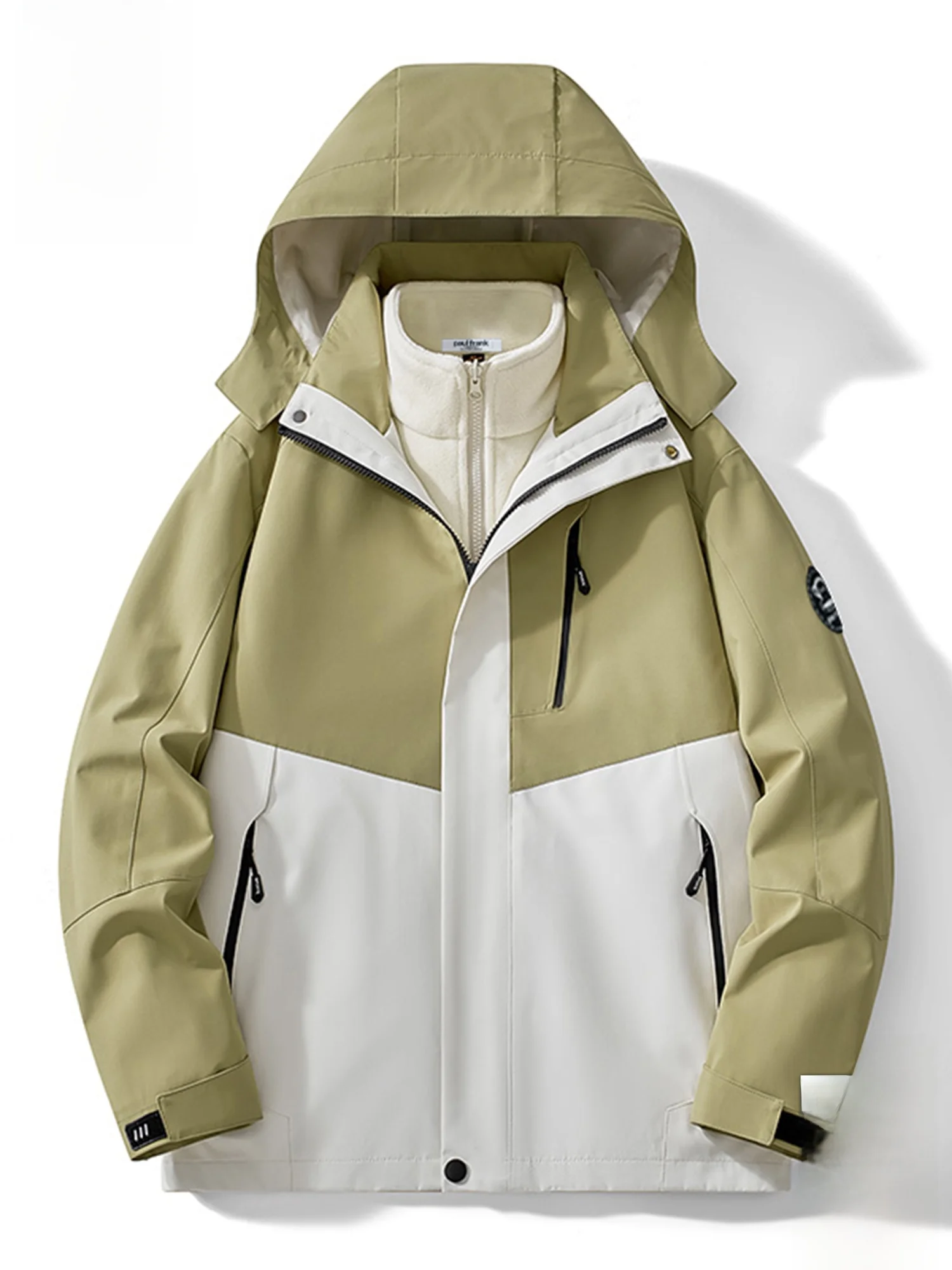 

Куртка PaulFrank со съемным капюшоном, мужская зимняя теплая куртка с защитой от холода, комплект из двух предметов, модный молодежный комплект из полиэфирного волокна с длинными рукавами Z...