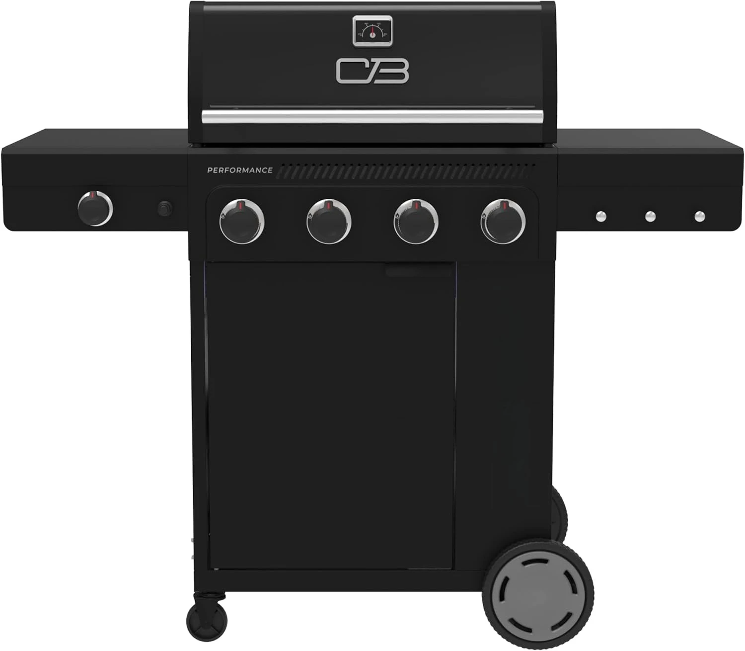 

Series 4-Burner Gas Grill Cabinet with Side Burner, Black - 463253925·Factory Direct Sales
