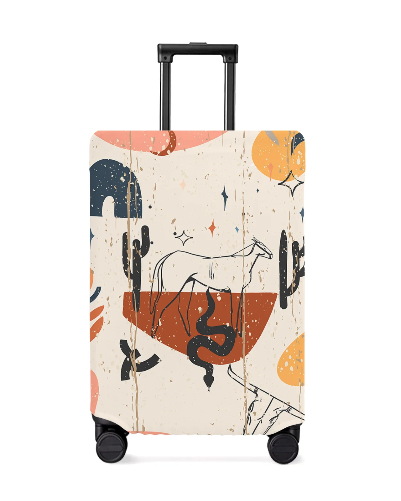 Modern Boho Geometric Abstract Travel Luggage Cover Elastic Baggage Cover Suitcase Case Dust Cover 18-32 Inch Travel Accessories