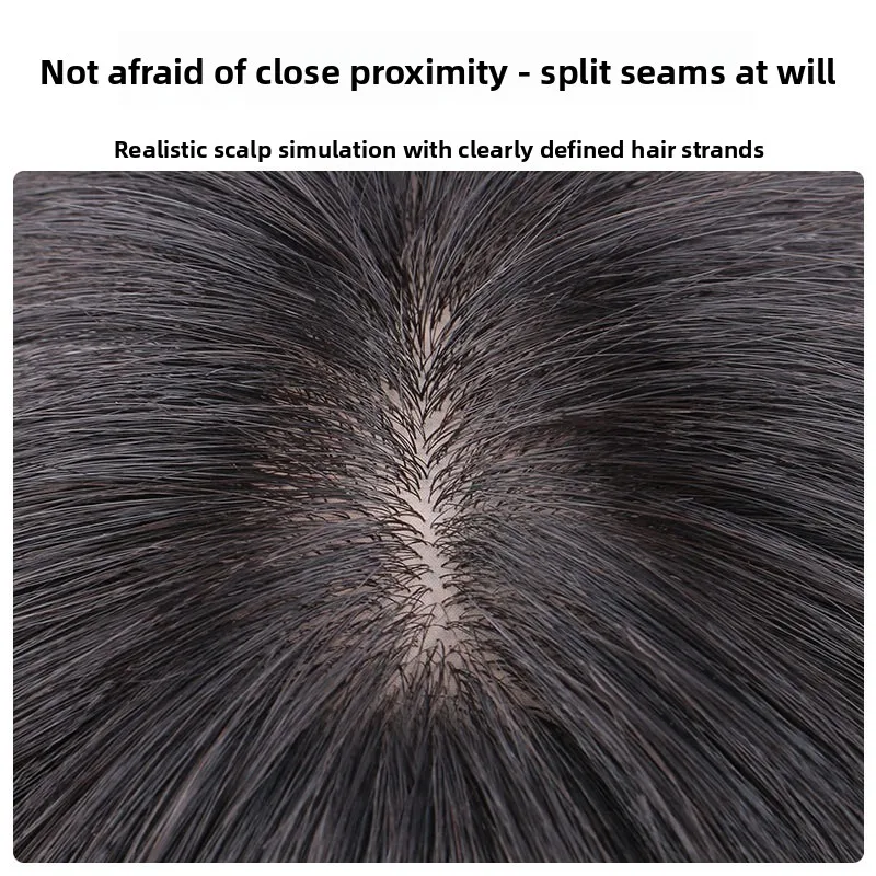 7x8cm Small T Design Remy Human Hair Hairpiece Lightweight And Breathable Women Top Hair Repair Toppers For Hair Volume Increase