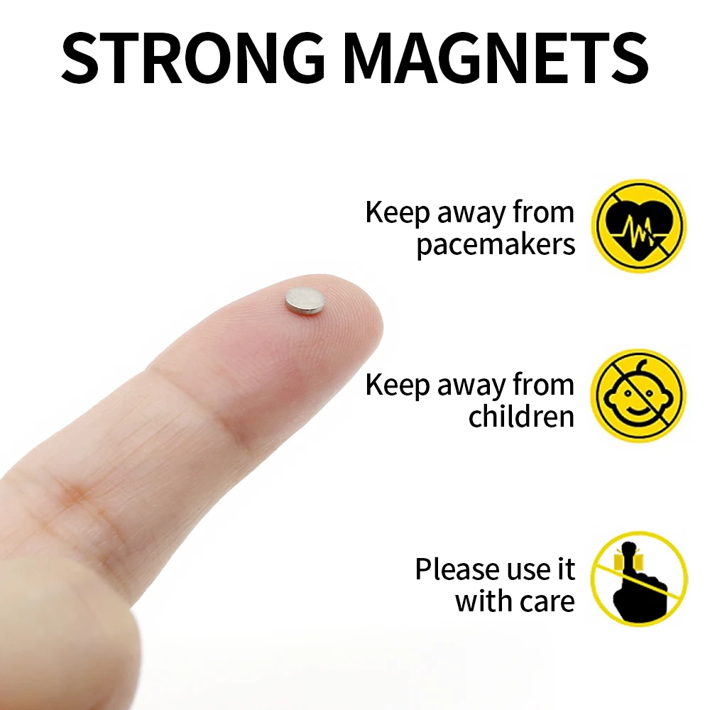 4x1mm Super Strong Round Magnets For Fridge, DIY Projects, Science & Office Use Refrigerator Magnet