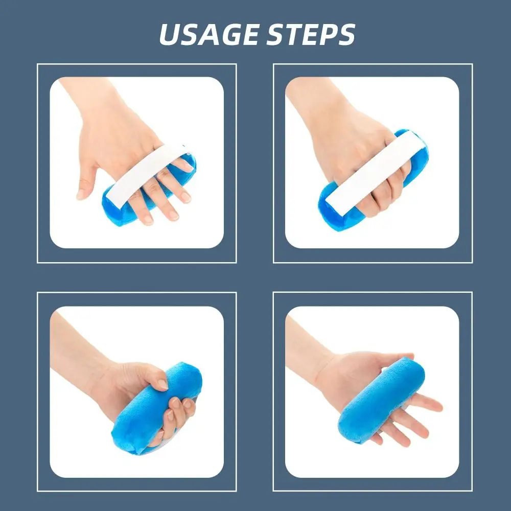 Portable Hand Contracture Cushions with Elastic Band Palm Grip Palm Protector Skin Breakdown Stroke Rehab Hand Splint Elderly