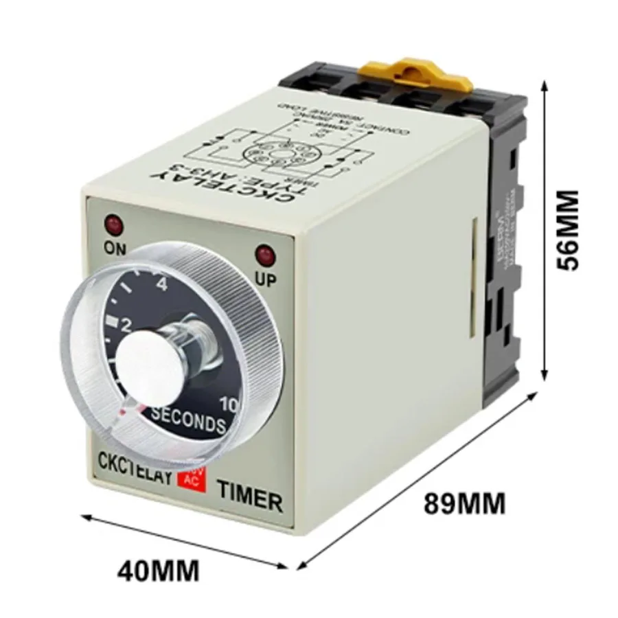 AH3-3 series time relay, power on delay timer AC220/DC24V AH3-3 time controller sent to base