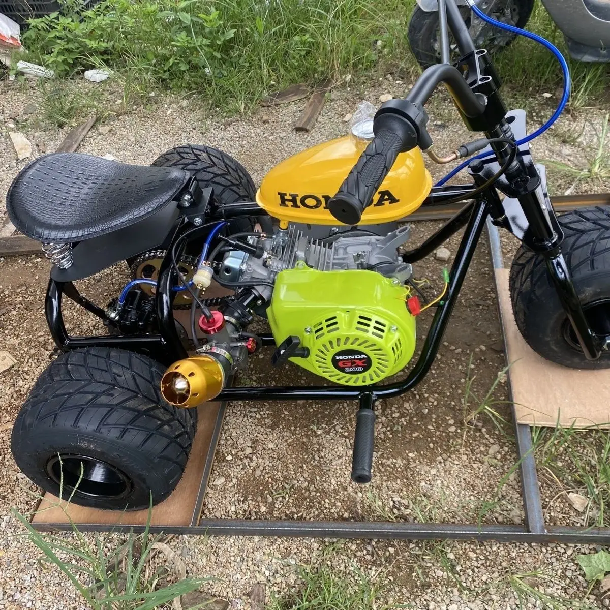 

Трехколесный тройной шезлонг, супер крутой плавающий гусеничный картинг, 4-тактный, 200 куб.см, мощность для бездорожья на открытом воздухе