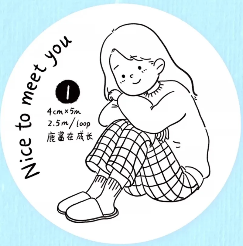 „Nice To Meet You“-Washi-Tapes mit Stanzmuster, Washi-Tapes, Bastelbedarf, DIY, Scrapbooking, Kartenherstellung, dekorativer Planer-Aufkleber