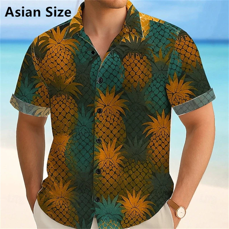 

Fashion Hawaiian Shirt For Men Women Summer Floral Pattern Short Sleeve Shirt Tops Casual Shirt Unisex Button Lapel Tees Clothes