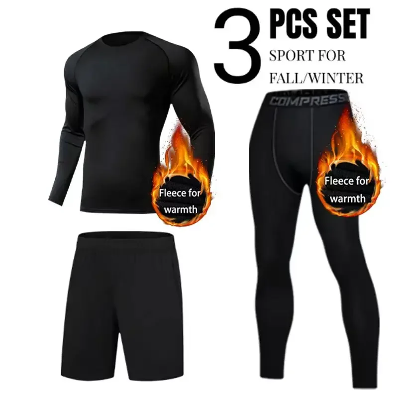 طقم ملابس داخلية حرارية دافئة بتصميم جديد لعام 2025، بطانة صوف سميكة، مناسبة للجري واللياقة البدنية في الخريف والشتاء #2
