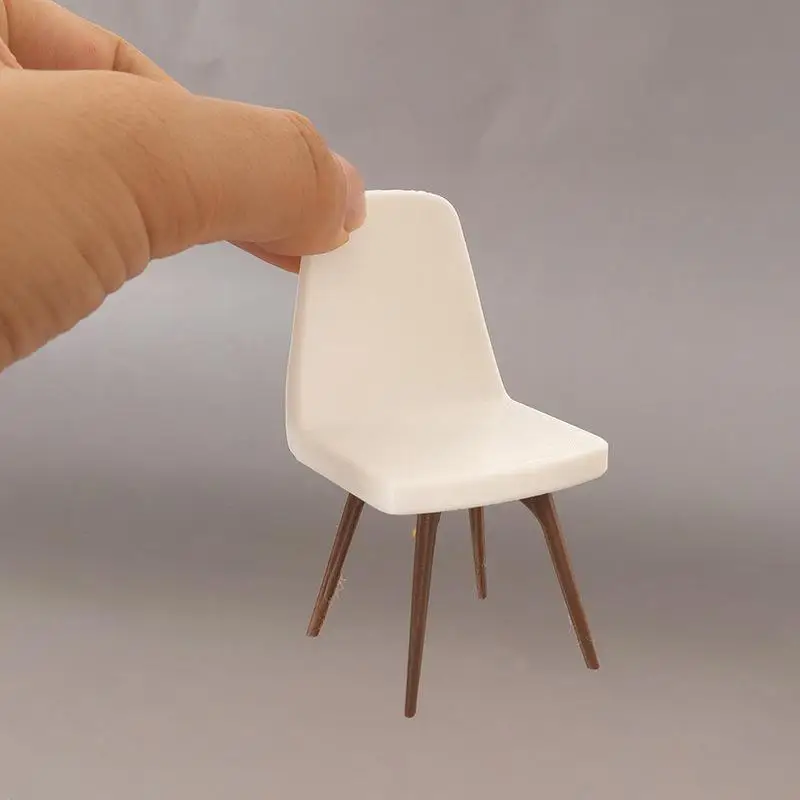 1/2Pcs 1/12 Dollhouse Simulation Mini Chair Model Dollhouse Furniture Decoration Toy Dolls House Micro Scene Construction Props image 3