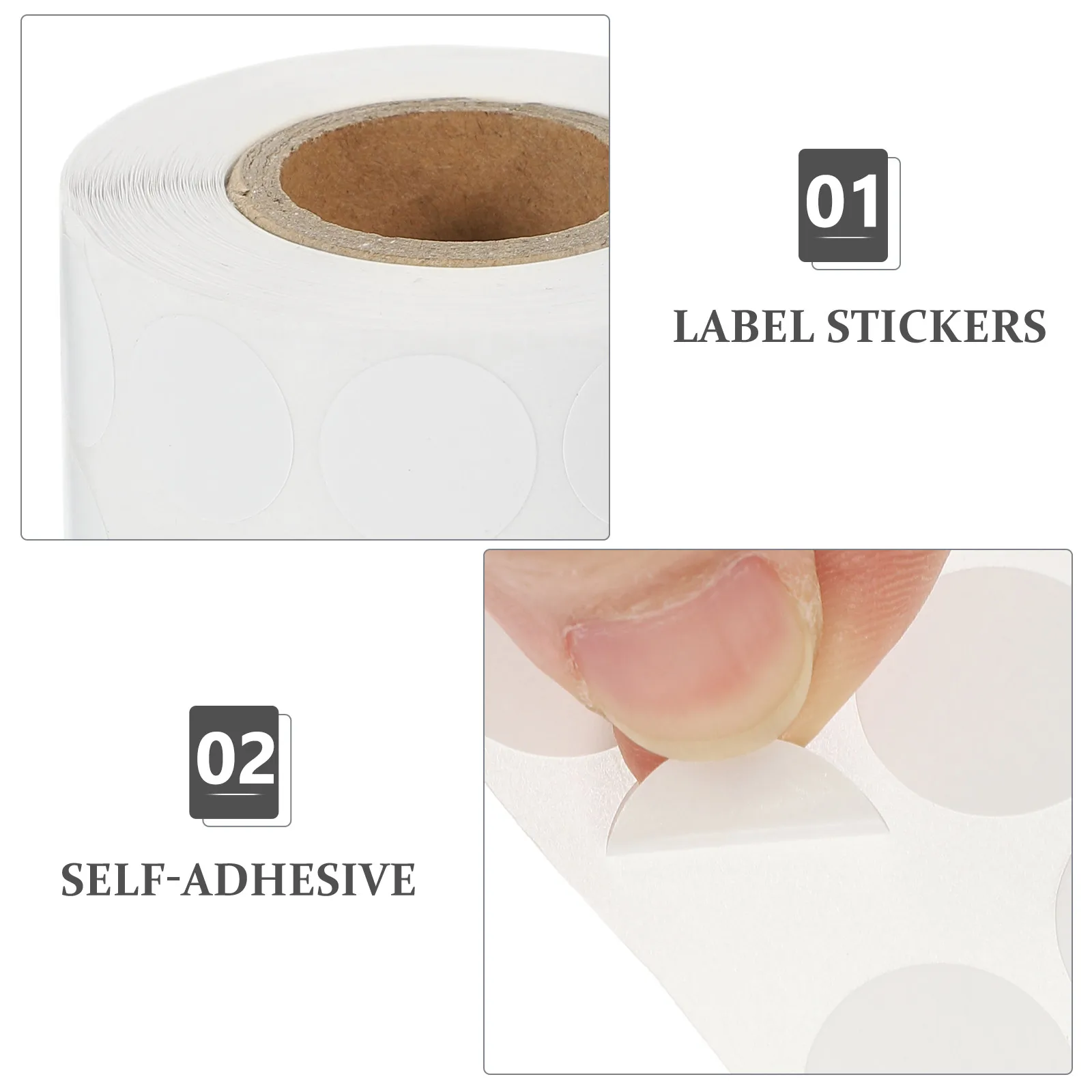 

3000pcs Round Label Blank Self-Adhesive Dot Stickers for School Office Color Coding File Document Classification for Books