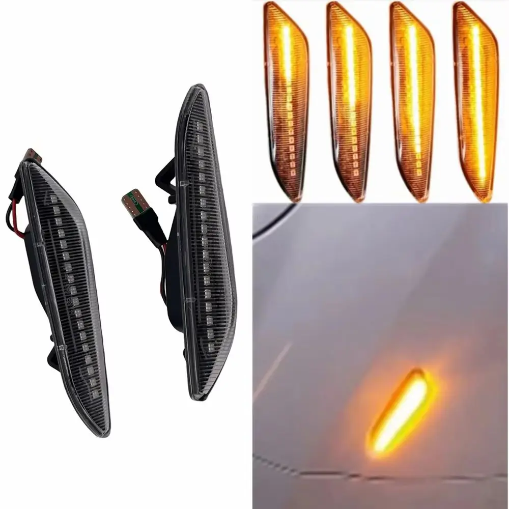 

2 шт. динамический светодиодный указатель поворота, боковой габаритный фонарь для Alfa Romeo 147/156 typ Sportwagon для Fiat Tipo Egea для Chrysler Ypsilon