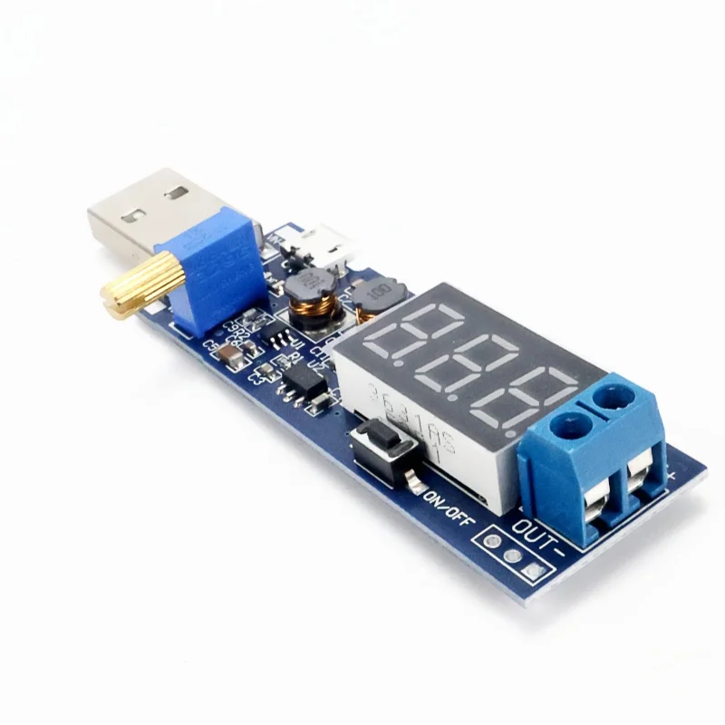 DC-DC 5V bis 3,5V / 12V USB Step UP / Down Netzteilmodul Einstellbarer Boost Buck Converter Out DC 1,2V-24V