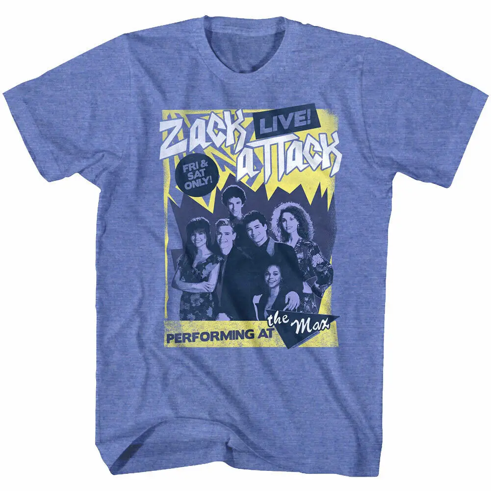 Saved by the Bell Zack Attack Men's T Shirt Live Concert Poster 80's Performing