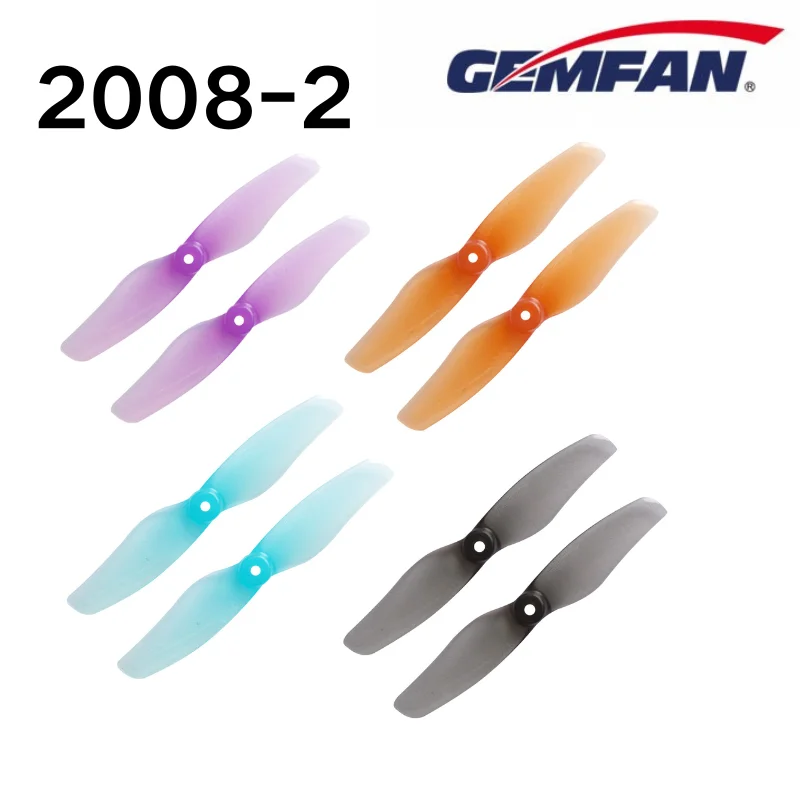 2in 2008-2 Hurricane Gemfan 1.5mm Mount PC Propeller for Mini Multirotor 2-Blade Micro Whoop FPV Freestyle Drones 12Pair/24PCS