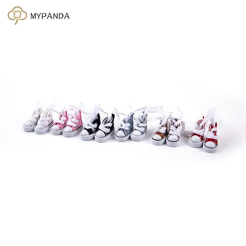 3.5cm Canvas Sneaker For Doll Fashion Mini Toy Gym Shoes For 1/4 Doll Sneakers Shoes For Dolls Accessories