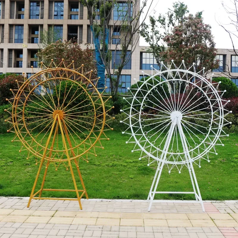 New Wedding Props, Iron Ferris Wheel Ornaments, Indoor and Outdoor Hotel Scene Decoration