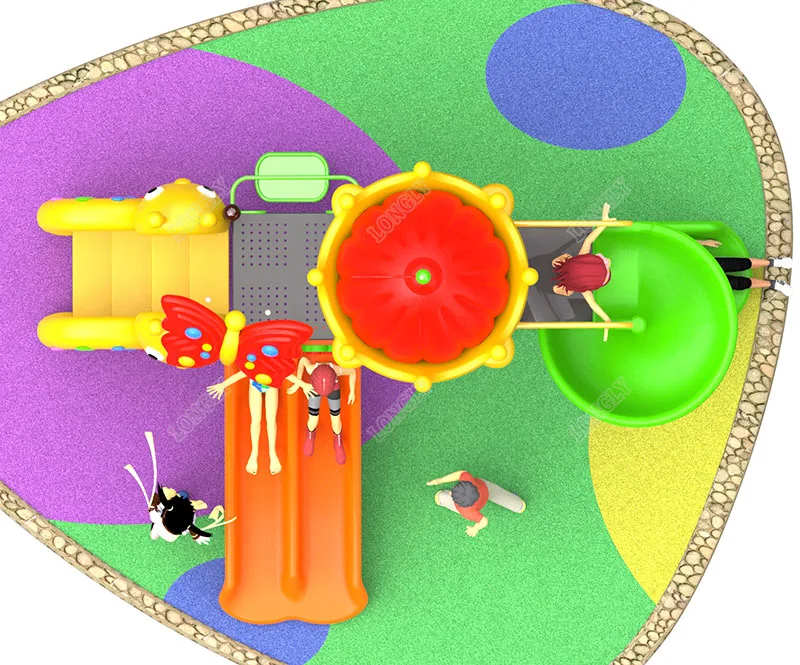 Nicest Quality Kids Slide Amusement Park Facilities Outdoor Playground for School & Airport Use High Capacity Customizable