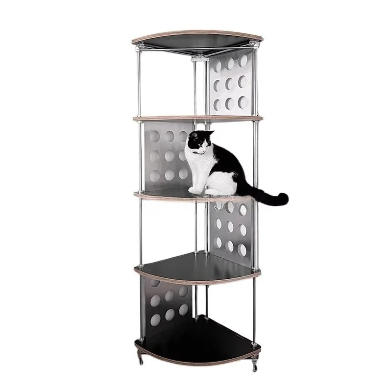 رف متعدد الطبقات من الفولاذ المقاوم للصدأ في العصور الوسطى، رف تخزين المشاهير على الإنترنت، غرفة النوم، غرفة المعيشة، غرفة الطعام، خزانة جانبية