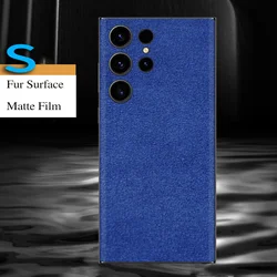 3D Fur Surface Matte Film Ice Film Phone Back Film for Samsung S24 S23 S22 S21 S20 Ultra S22 S21 S20 S10 Plus S10E Back Stickers