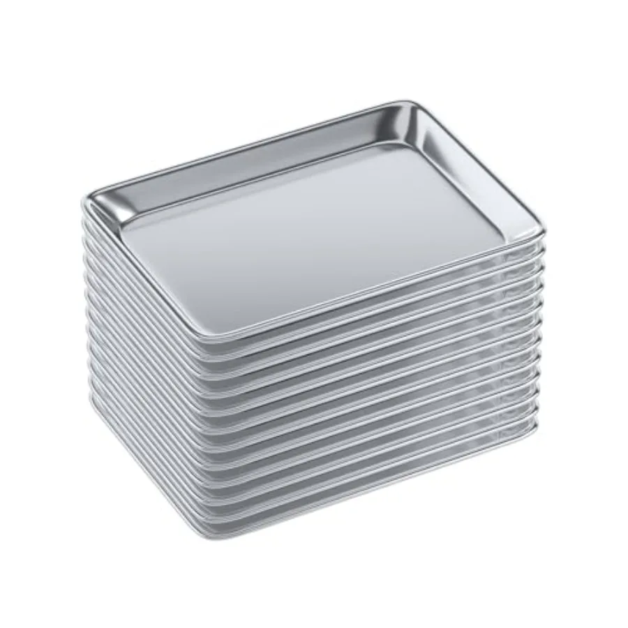 13 in. x 10 in. 19 Gauge Quarter size Aluminum Bun./ Sheet Pan. Pack of 12