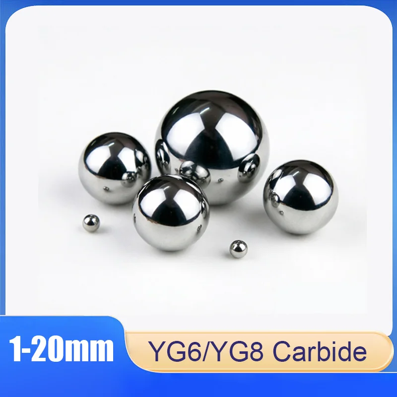 

1-50pcs YG6/YG8 Carbide Ball Tungsten Steel Bearing Balls 1-20mm G10 High Precision Bearing Ball For Squeezing Punching Hole
