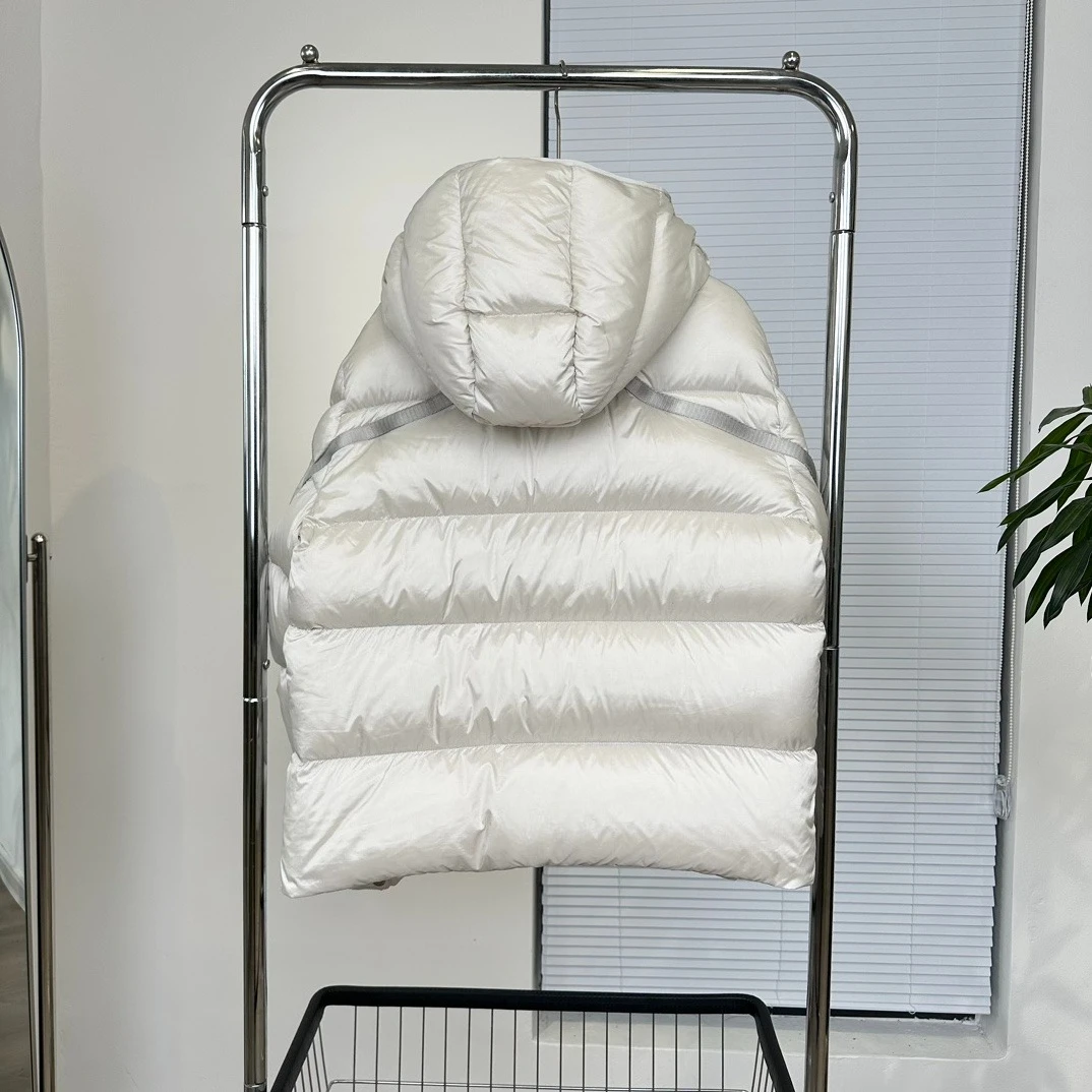 الفاخرة مصمم الشتاء الصلبة مقنعين أسفل سترة الإناث العلامة التجارية الدافئة سميكة سترة المرأة الأبيض بطة أسفل سستة باركر أبلى