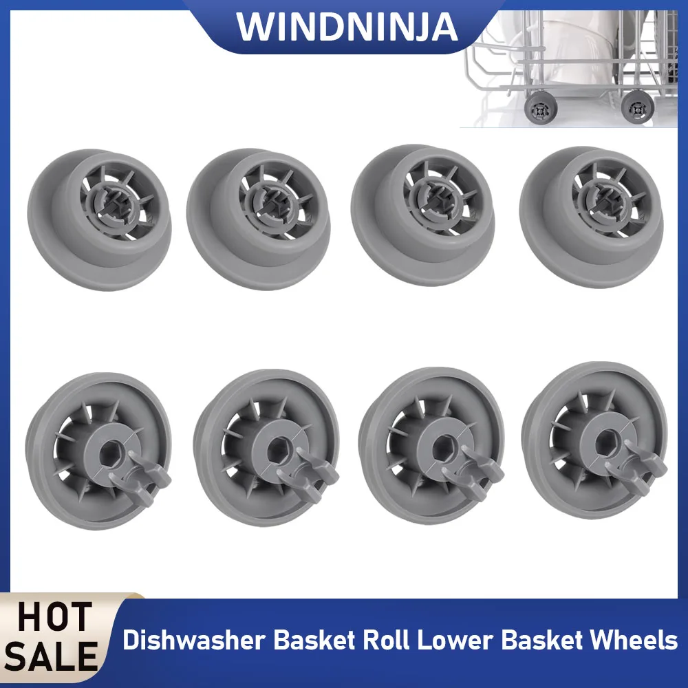 Durable Dishwasher Basket Roll Lower Basket Wheels For Bosch/Balay/Siemens/Neff Dishwasher Lower Bottom Replacement Wheels 8PCS
