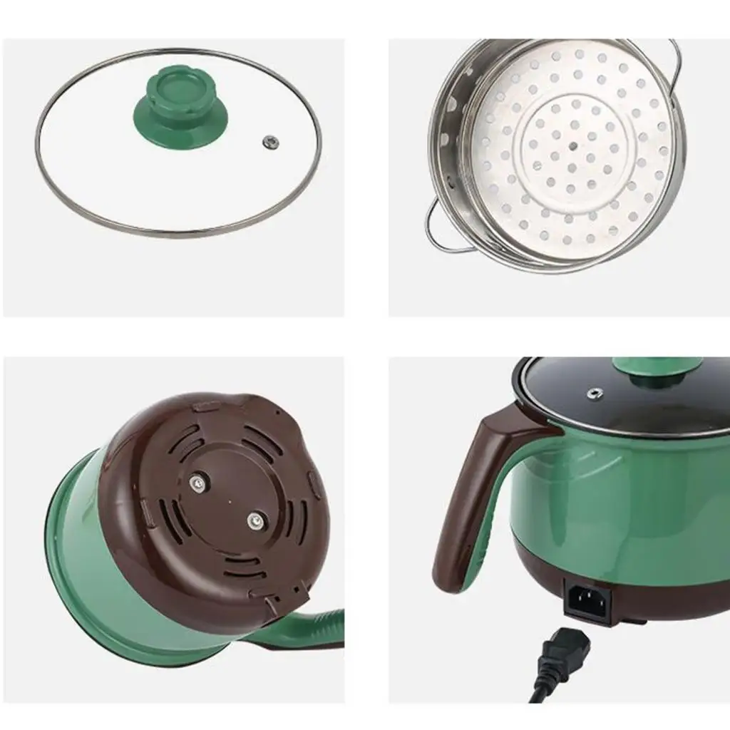 Электрическая кастрюля, универсальная с пароваркой, плита для лапши, мини-плита для путешествий, электрическая сковорода для супа, яиц, стейка, каши, приготовления пищи