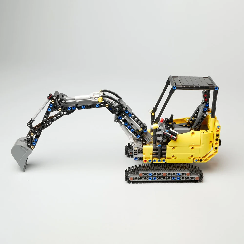 MOC Building Bricks Large Scale Compact Excavator Modular Technology Gifts Holiday Assemble Children Toys Suit