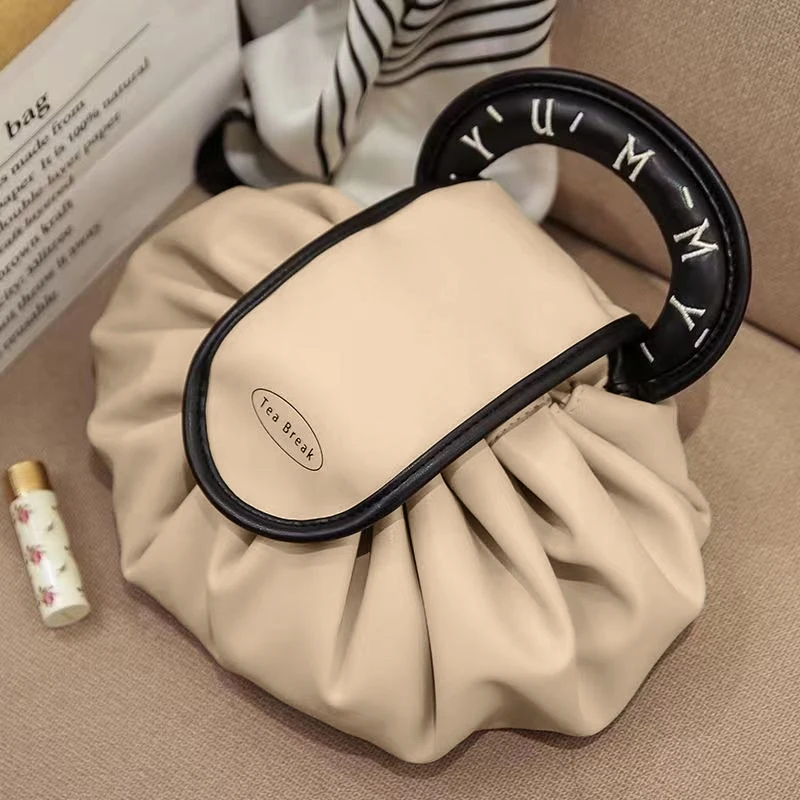 Large Capacity Cosmetic Bag Fashion Luxury Women Travel Toiletry Makeup Pouch Ladies Drawstring Make Up Tool Storage Bag