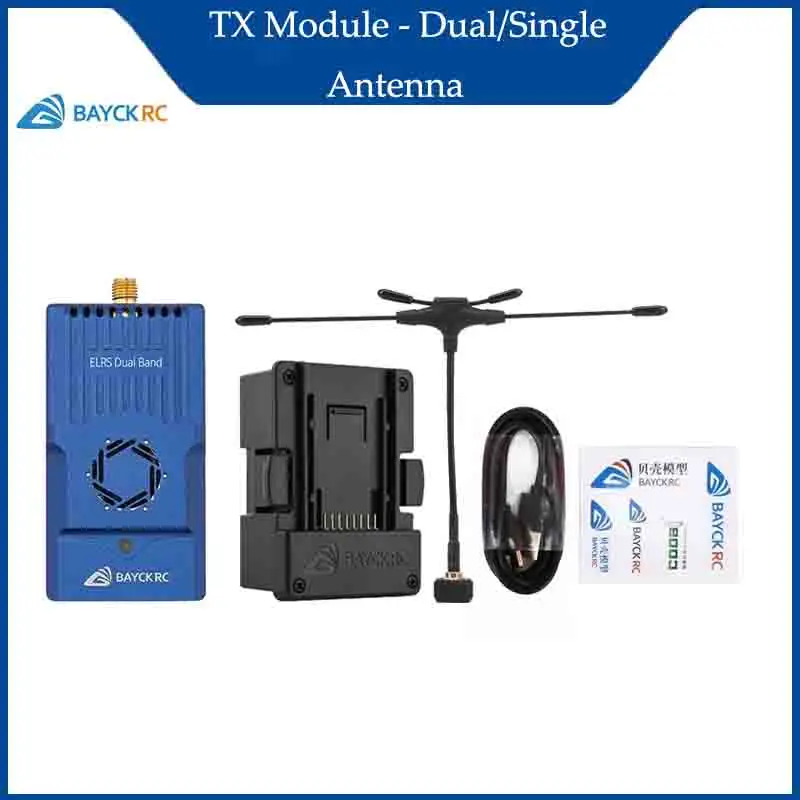 

BAYCK Nano Dual Band TX Module 915MHz/2.4GHz ELRS 1W RF Modules Dual/Single Antenna Built-in Cooling Fan For FPV Mainland China