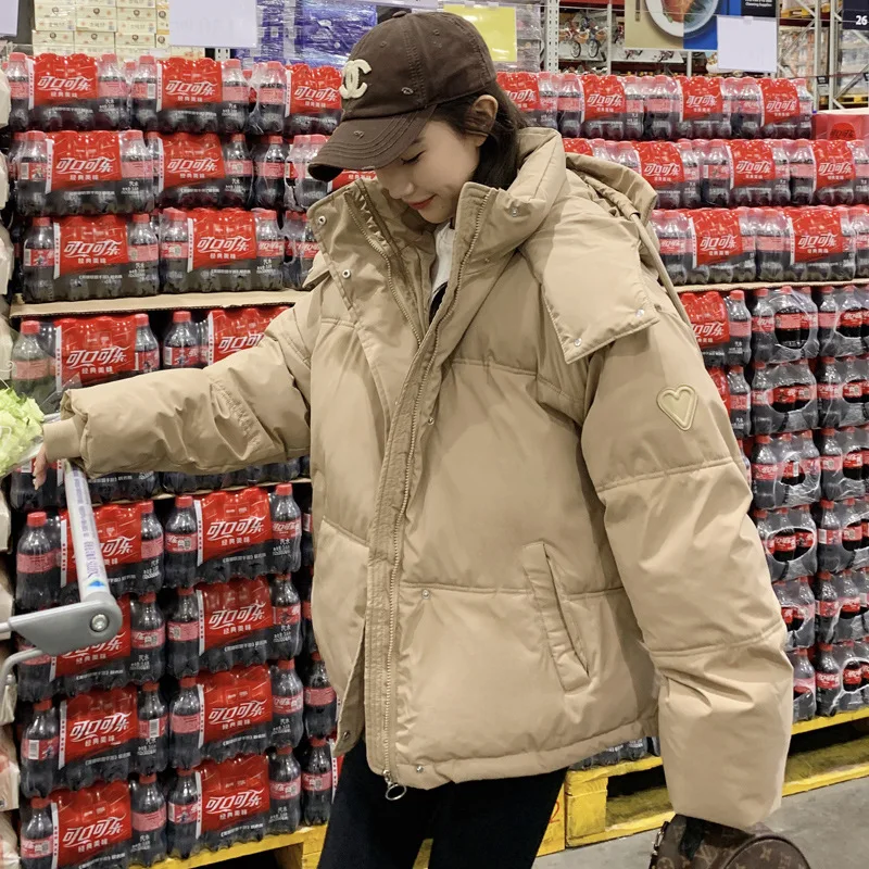 

Stylish Women's Solid Color Hooded Cotton Jacket for Spring Autumn Winter Warm and Cozy Casual Outerwear