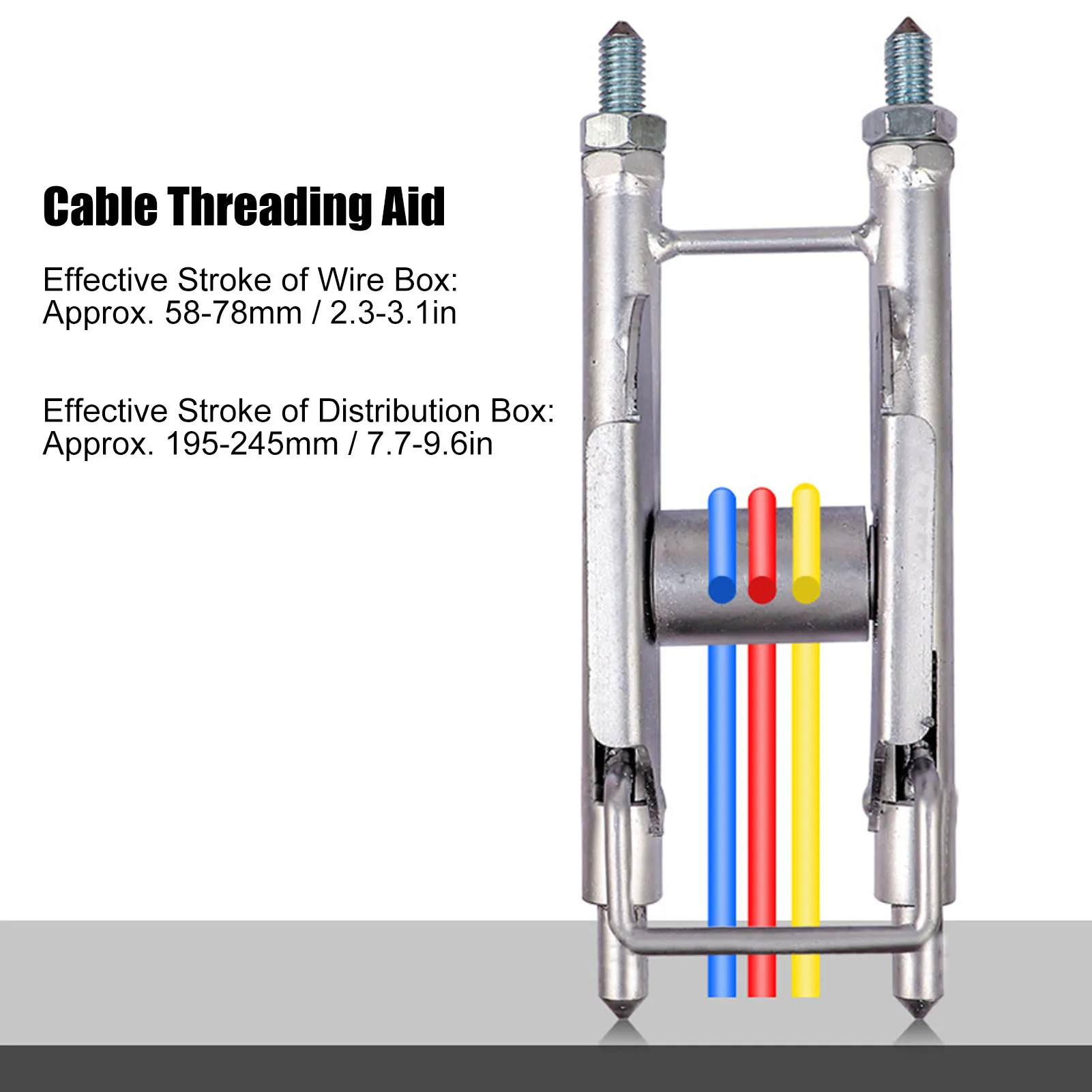 

Cable Threading Aid 45 Steel High Hardness Anti Slip Distribution Box Threading Tool for Electrician Wire Threading Aid