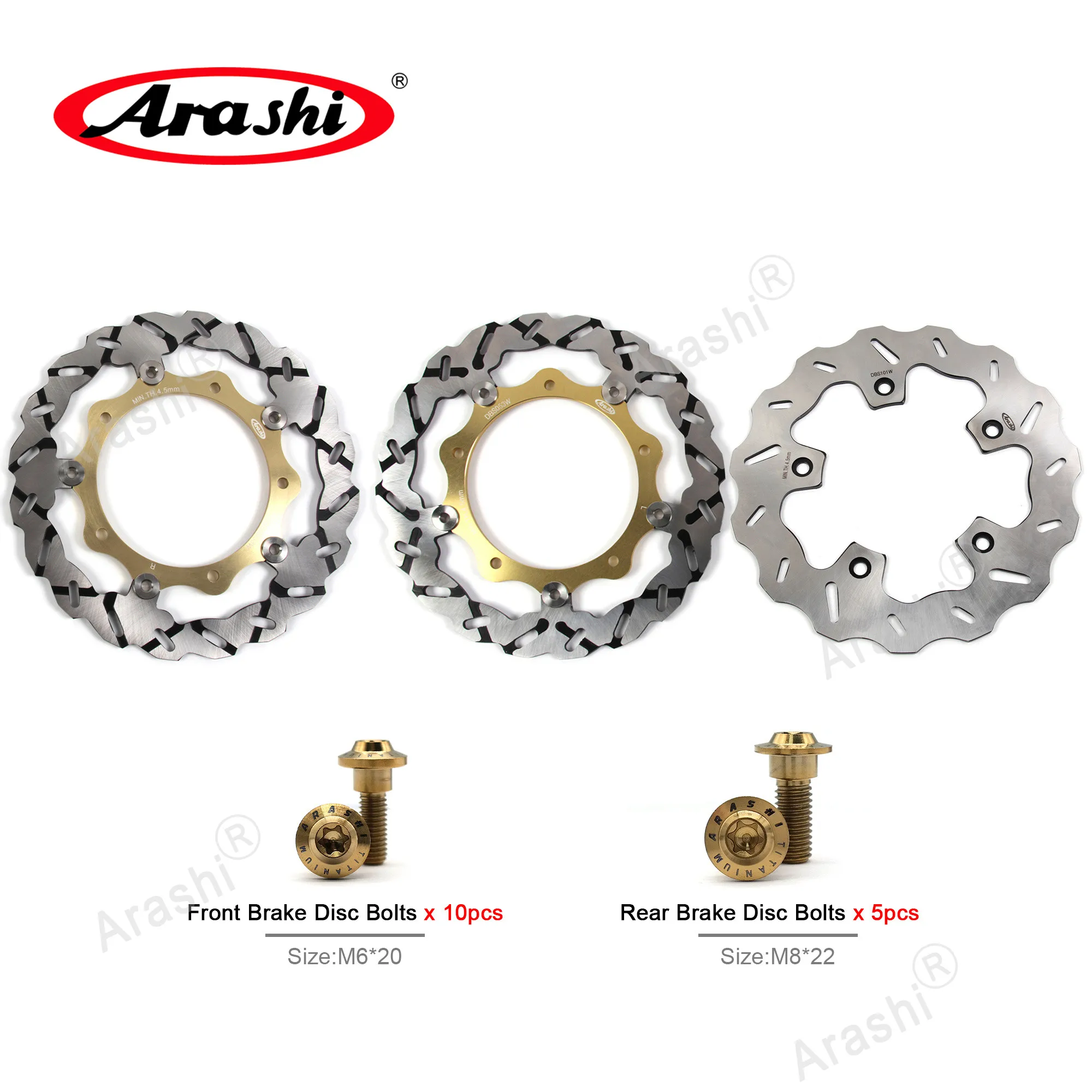 Arashi Brake Disc Bolt Set For YAMAHA XP T-MAX TECH MAX ABS 560 2020 2021 CNC Front Rear Brake Rotor Full Floating TMAX 560