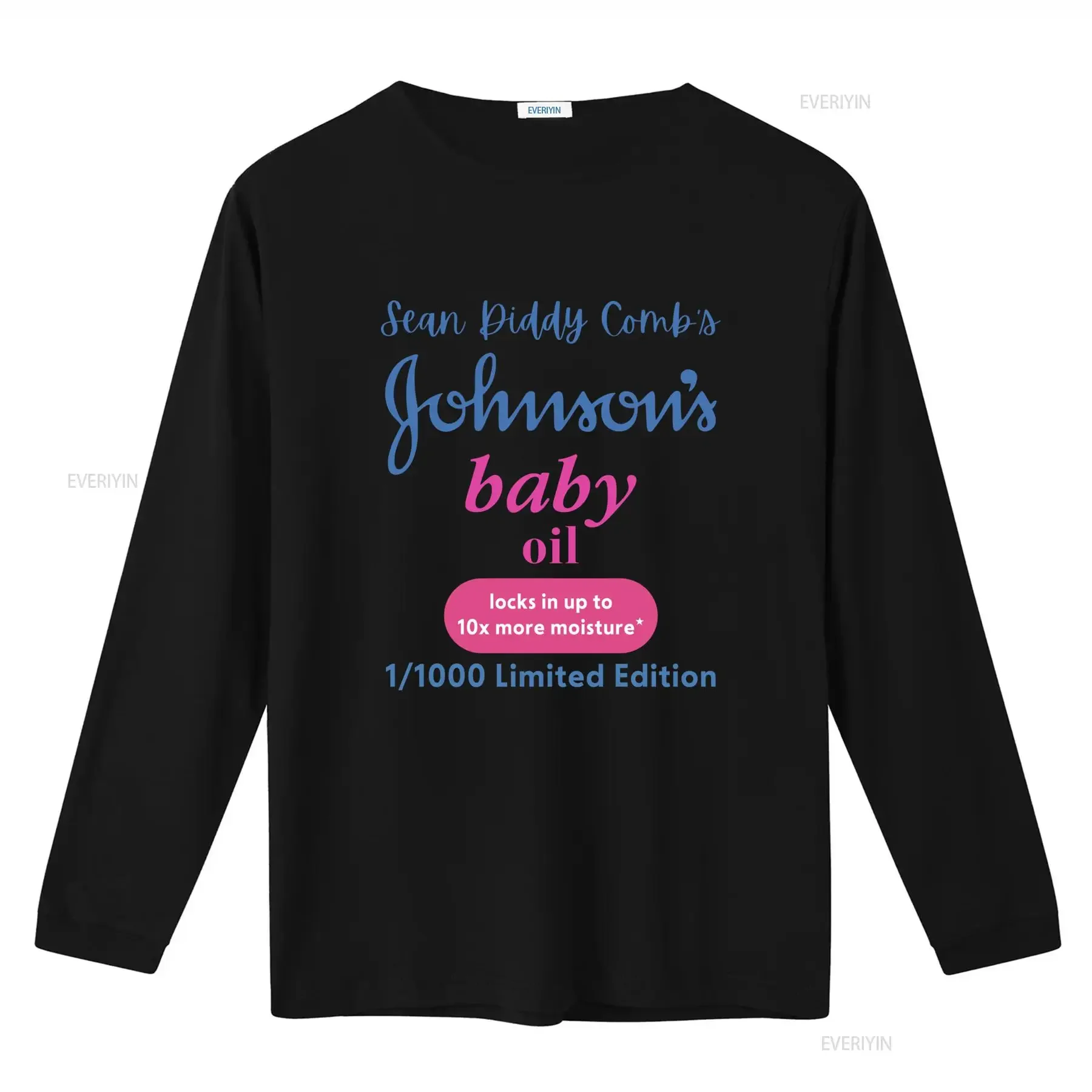 Sean Diddy Combs Johnson's Baby Oil T Shirt Limited Edition 1 1000 Moisture Locking Halloween Costume Party vintage Washed
