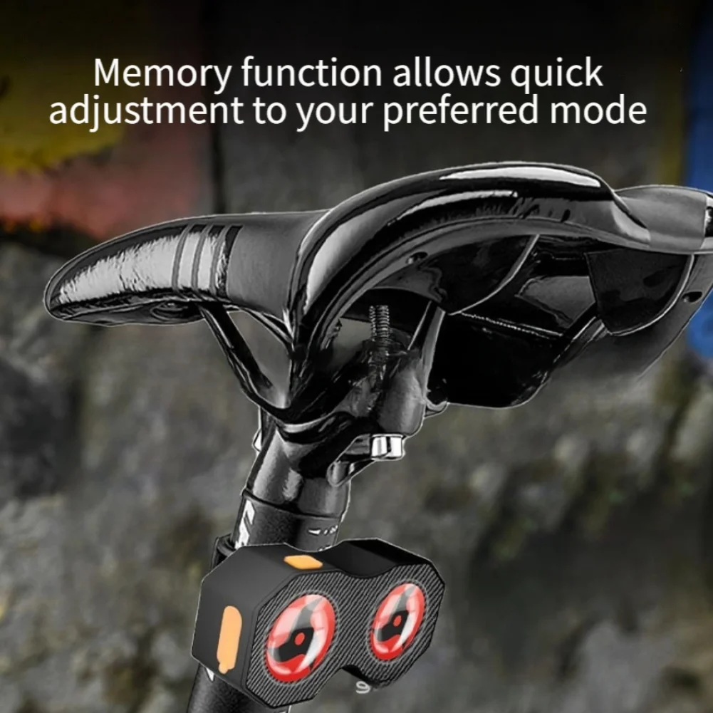 Bike Rearview Mirror Light Rechargeable Remote-Controlled For Demon Eye Tail Light Bicycles And Motorcycles Accessories
