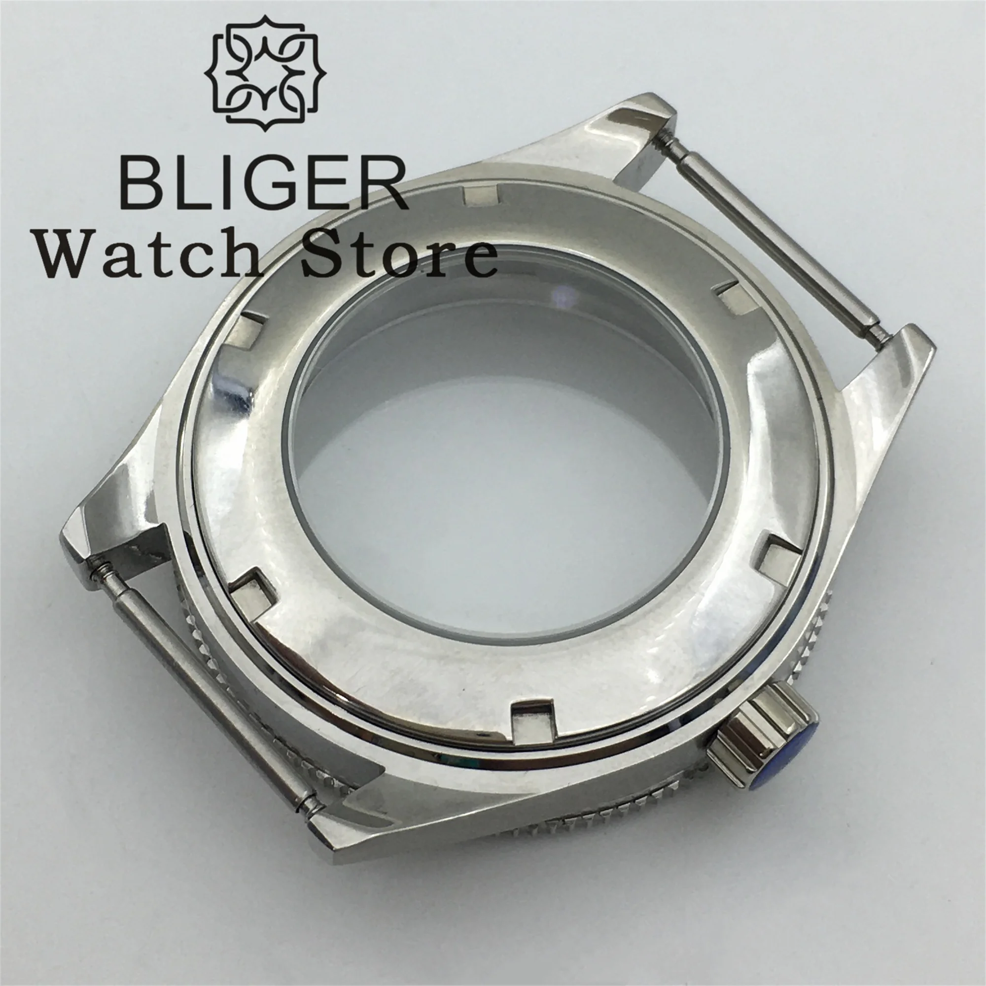 جراب ساعة غير قابل للصدأ مع إطار سيراميك ، زجاج ياقوتي ، 41 ، مناسب لـ NH34 ، NH35 ، NH36 ، ETA2824 ، حركة PT5000