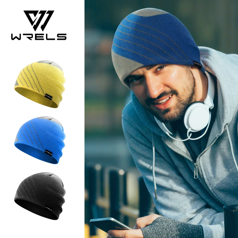 

WRELS Outdoor Sports Hat Winter Cycling Fleece Hats Men Winter Warm Head Hat Windproof Skiing Cycling Camping Bicycle Cap Men Ha