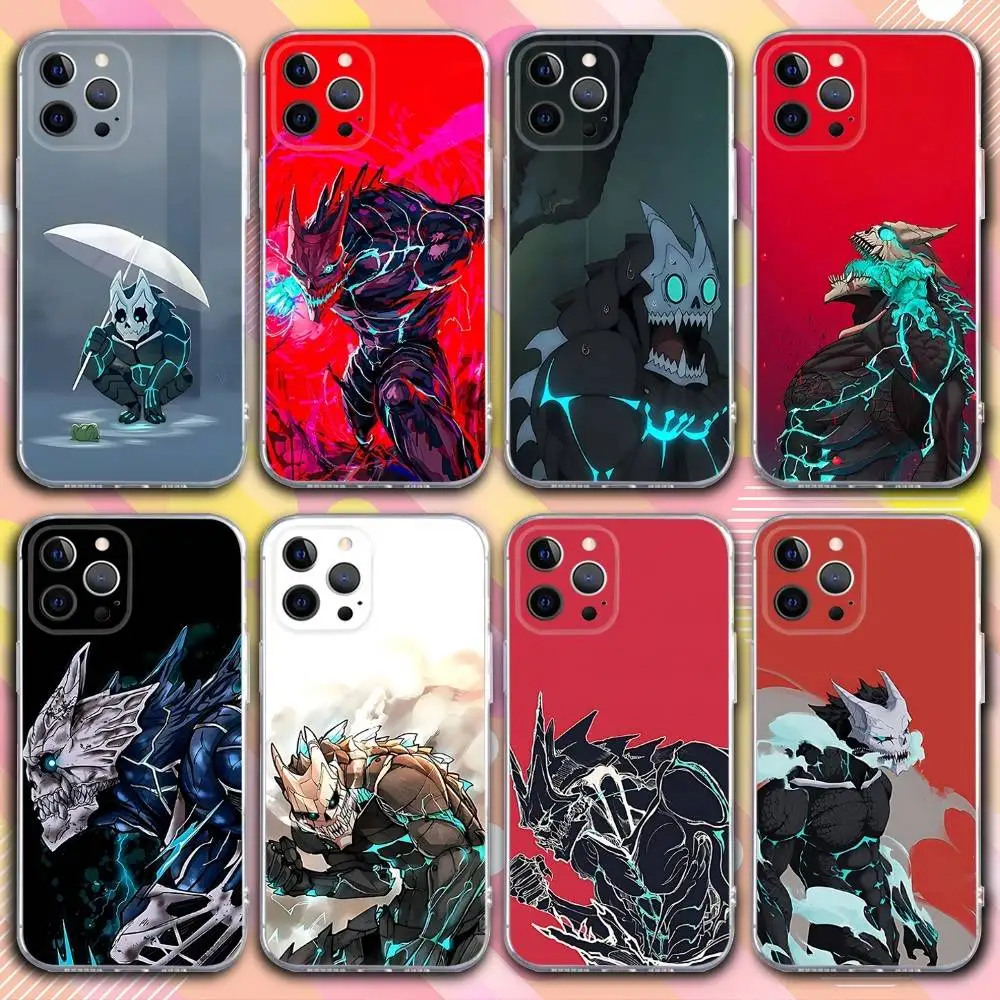 

K-Kaiju Anime No8 Cool Phone Case For iPhone 17,16,15,14,13,12,11 Pro,Max,Plus,X,XS,XR,SE4,E Mini Transparent Soft Cover