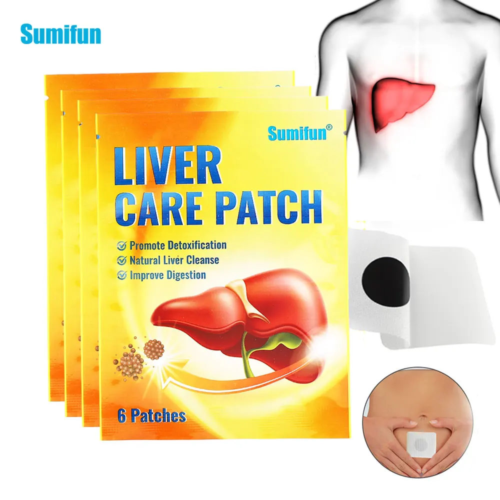 

6/12/24pcs Sumifun Liver Care Patch Natural Liver Cleanse Body Detox Massage Stickers Promote Digestion Medical Health Plaster