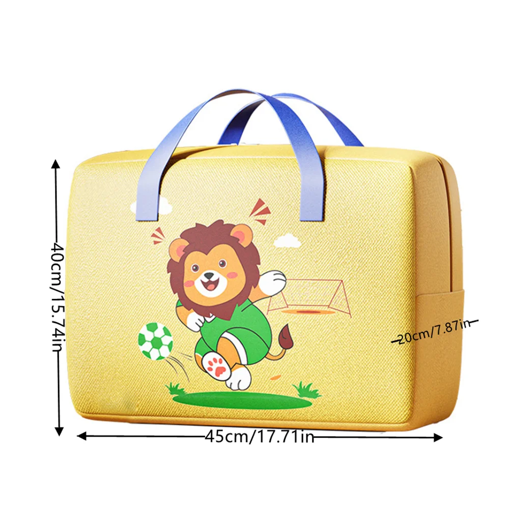 1pc Children\'s Room Kindergarten Clothes Quilt Storage Bag Cartoon Clothing Fabric Storage Bag Children\'s Portable Quilt Bag Luggage Bag