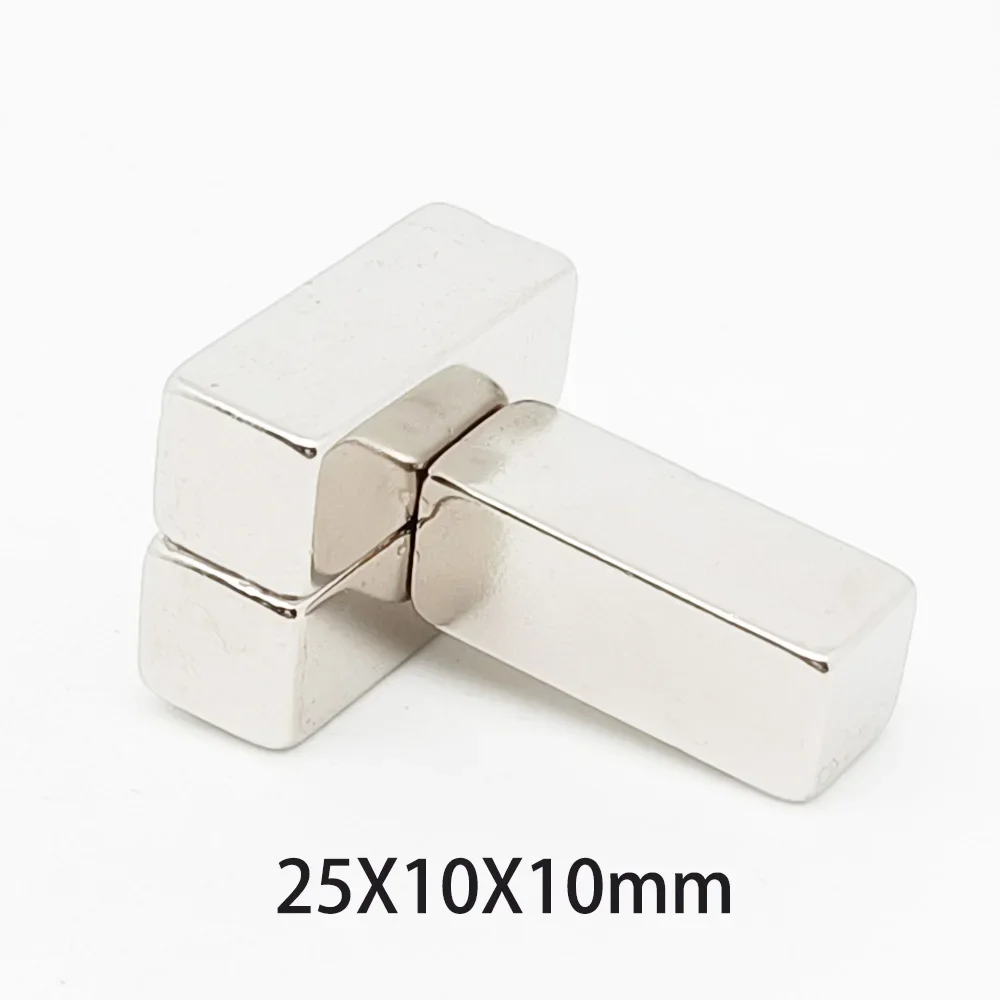 25x10x10mm Strong Powerful Magnets Sheet 25*10*10 Strong Block Magnets For Fridge, DIY, Building Scientific Craft 25x10x10