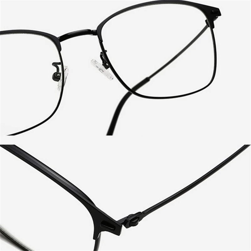 Sun Photochromic Lens Square Nearsighted Glasses Anti-blue Light Computer Prescription Eyeglasses Diopter 0 -0.5 -1.0 To -4.0