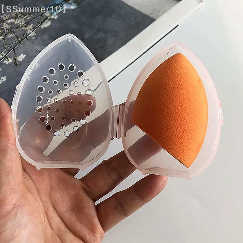 【SSummer10】Egg Shape Plastic Cosmetics Puff Holder Stand - Breathable Empty Storage Display Organizer Rack for Makeup Sponge【SS】