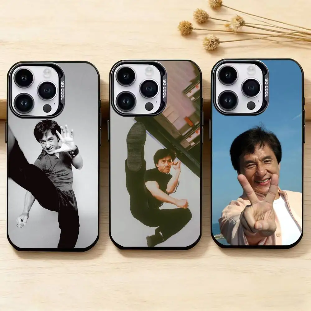 Чехол для телефона J-Jackie Chan, цвет серебристый, для iPhone 17, 16, 15, 14, 13, 12, 11 Pro Max Plus
