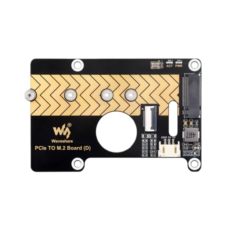 Waveshare Raspberry Pi 5 PCIe M.2 Interface Solid State Drive Expansion Card Development Board NVMe 8Gbps High-Speed