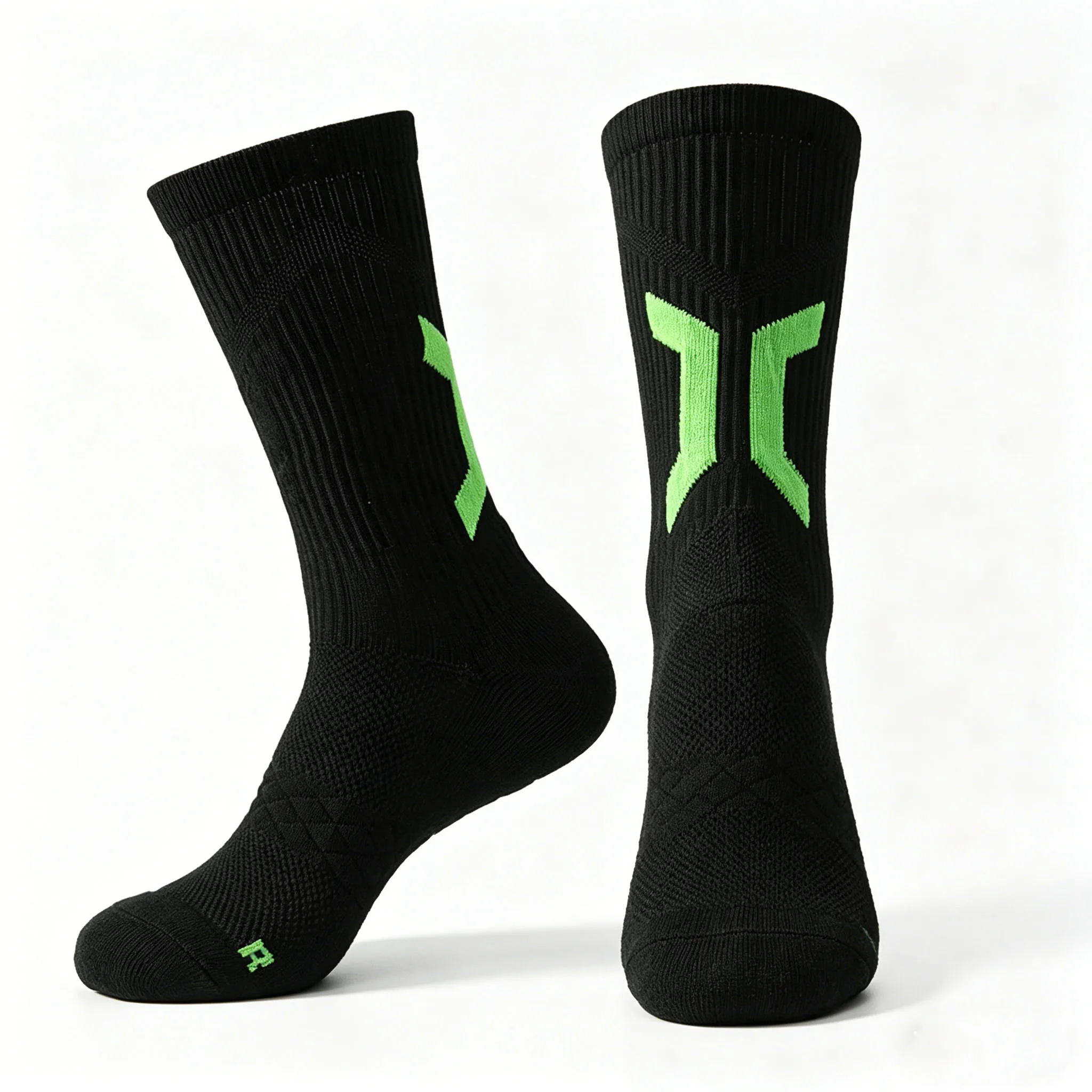 Men's Thick Cushioned Basketball Socks Anti-slip Breathable Athletic Crew Socks for Sports Running Soccer Training view 4