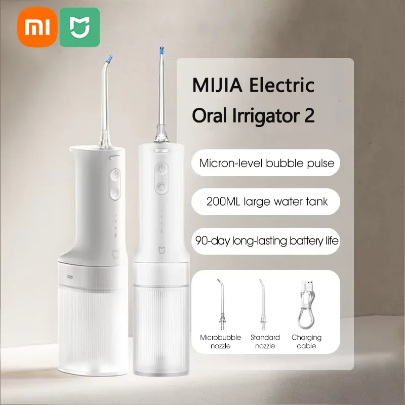 NEUE XIAOMI MIJIA Munddusche MEO705 Zähne Bleaching Flosser Bucal Zahn Reiniger Wasser Pick Gewinde Für Zähne Wasser Tank
